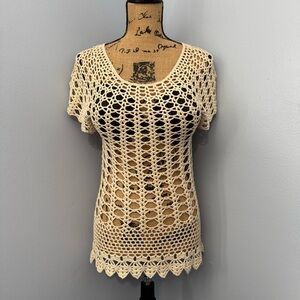 Open Weave Crochet Top